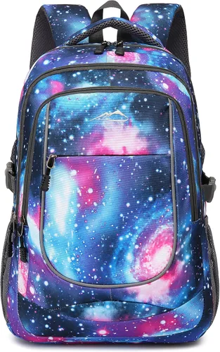Vista 10 de ProEtrade Mochila para universidad, viajes, negocios, senderismo, apta para laptop de hasta 15.6 pulgadas, Negro, 15,6 pulg., Mochilas Daypack