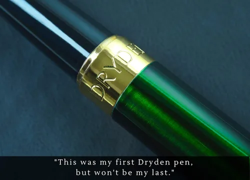 Vista 4 de Dryden Designs Pluma estilográfica de punta fina, incluye 24 cartuchos de tinta, 12 negros y 12 azules, verde esmeralda, escritura suave y elegante