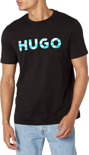 Vista 44 de Hugo Men's Print Logo Short Sleeve T-Shirt Blanco