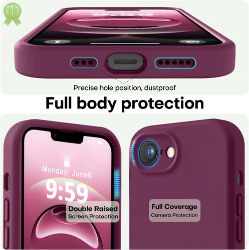 Vista 543 de LOVE 3000 Diseñada para Funda iPhone Air, Silicona Premium [Compatible con Magsafe][Forro de Microfibra Suave Anti-Rayones] Funda Protectora