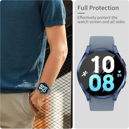 Vista 5 de RICHONE [Pack de 10 unidades] Compatible con Samsung Galaxy Watch FE 4/5 de 40 mm, funda protectora de pantalla de TPU suave con marco