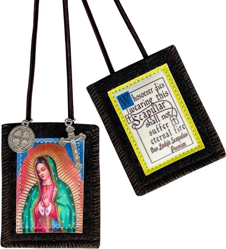 Vista 14 de TALPGOD Sagrado Corazón de Jesús, Escapulario de Cuero de Nuestra Señora del Monte Carmelo, Escapularios Católicos Católicos, Religiosos Católicos