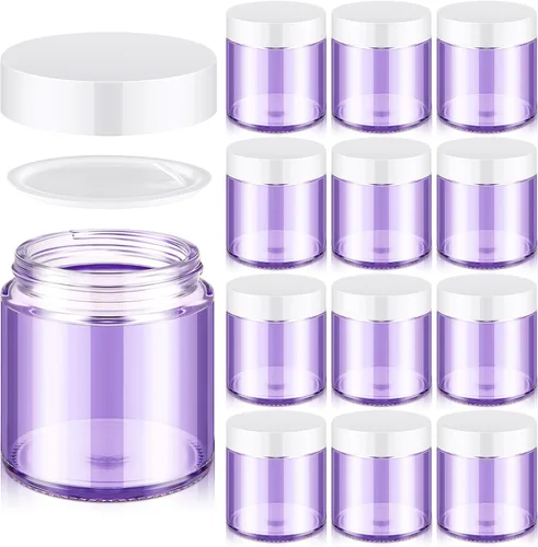 Vista 45 de Norme 24 Frascos de Vidrio de 4 oz con Tapas Herméticos Redondos a Prueba de Fugas Frascos Cosméticos Vacíos con Revestimientos Internos en la Tapa