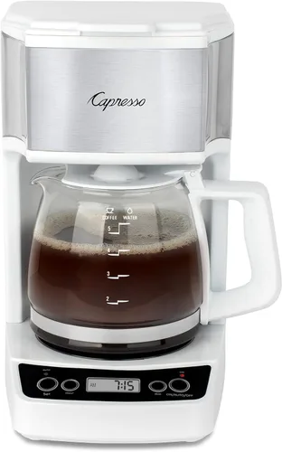 Vista 7 de Capresso Mini cafetera de goteo de 5 tazas, negro y acero inoxidable