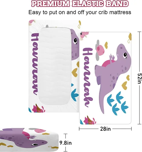 Vista 3 de Manta de bebé de doble capa con nombre personalizado, manta de ropa de cama para niños pequeños con estampado morado personalizado, multiusos
