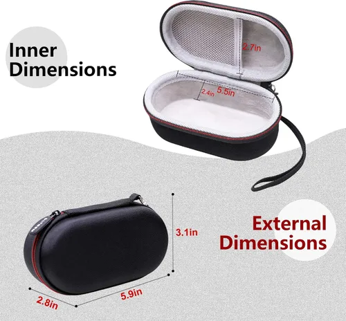 Vista 4 de LTGEM Funda rígida de EVA para Razer Viper V2 Pro Hyperspeed Wireless Gaming Mouse - Bolsa protectora de viaje para almacenamiento