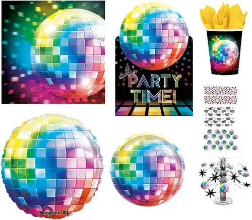 Vista 2 de amscan Funky 70's Value Pack - Decoración de confeti de papel de aluminio para fiestas, 1.2 onzas, multicolor