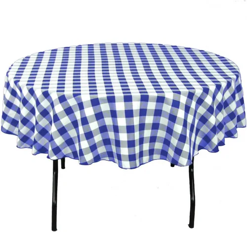 Vista 2 de LinenTablecloth - Mantel cuadrado de poliéster de 54 pulgadas, color blanco y negro