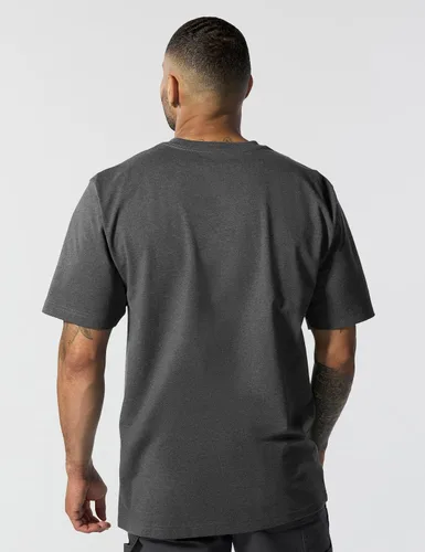 Vista 5 de Carhartt Camiseta con bolsillo Iconic K87 para hombre Gris (Carbon Heather)