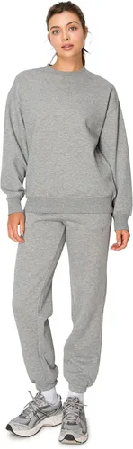 Vista 18 de Cali1850 Sudadera Cloud Nine Fleece Crew para mujer, ajuste relajado, cuello acanalado, puños y dobladillo