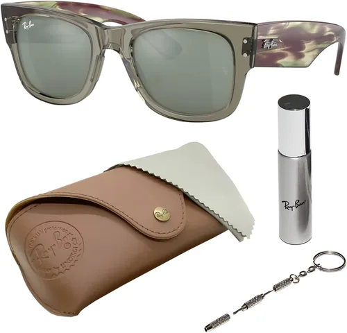 Vista 28 de Ray-Ban RB0840S MEGA WAYFARER Gafas de sol de forma cuadrada con kit oficial de gafas