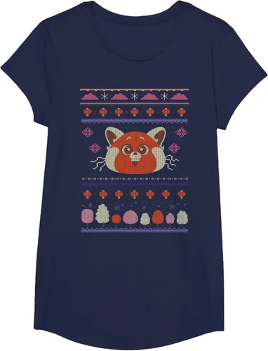 Vista 6 de Disney and Pixar's Turning Red Panda - Suéter feo de Navidad, Negro, S