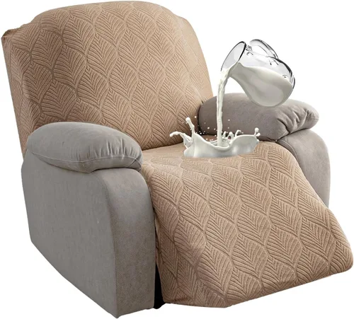 Vista 24 de Funda para Silla Reclinable 100% Impermeable, 1 Pieza Fundas Elásticas para Sofá Reclinable Lavables para Silla Reclinable para Mascotas, Perros