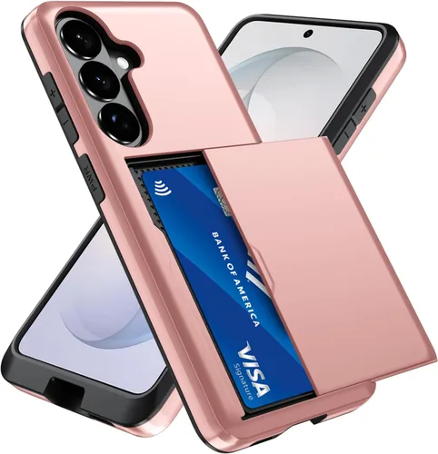 Vista 19 de Qinmay Funda compatible con iPhone 7 Plus/8 Plus con tarjetero, doble capa a prueba de golpes, funda protectora resistente con ranura oculta Negro