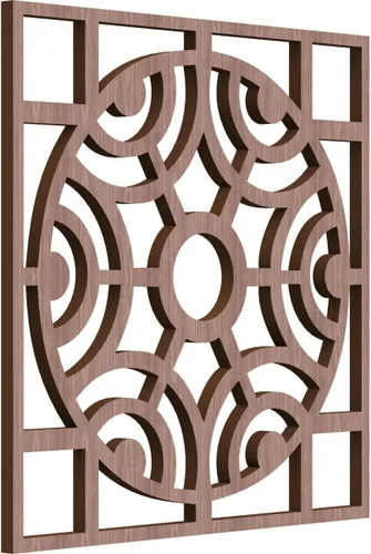 Vista 29 de Walton Paneles de pared decorativos de madera con calado, pequeños, 11 3/8 pulgadas de ancho x 11 3/8 pulgadas de alto x 1/4 pulgadas de alto, nogal