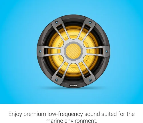 Vista 3 de Garmin Fusion® Signature Series 3i Subwoofers marinos, 12" 1400 vatios CRGBW Sports Subwoofer marino gris