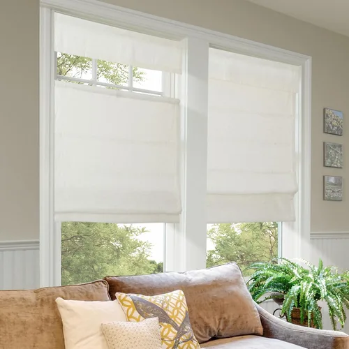 Vista 10 de Persianas romanas personalizadas, color gris ceniza, lavables, opacas, inalámbricas, para ventanas, puertas, ventanas de cocina, fáciles de instalar