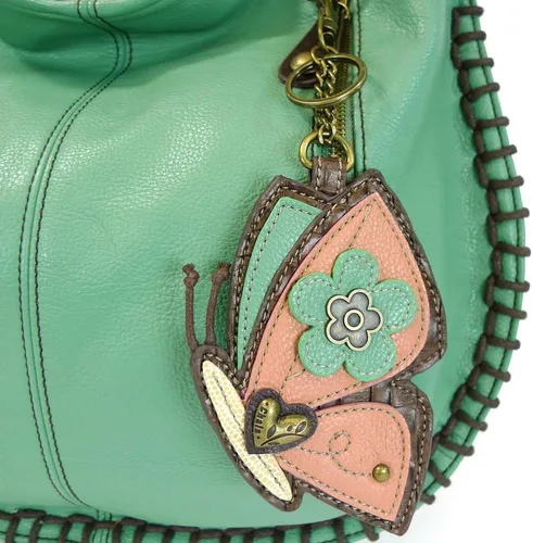 Vista 4 de Bolso Hoboxbody convertible con encanto (verde azulado) (mariposa), Mariposa