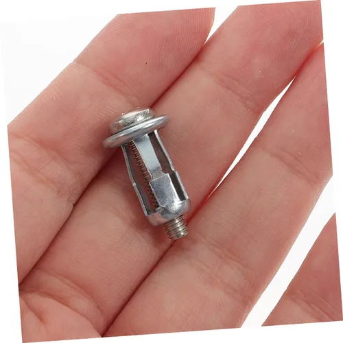 Vista 8 de Tuerca de expansión de anclaje de puerta hueca con remache de tornillo para fijación de puerta para instalación de pared hueca, 25 uds