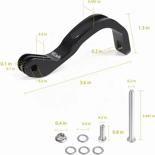 Vista 2 de Soporte de montaje de luz de bicicleta delantera para bicicletas de carretera