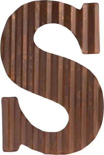 Vista 18 de COLLECTIVE HOME - Letras metálicas de 12 pulgadas para decoración de pared, letras oxidadas corrugadas, decoración rústica para colgar en la pared