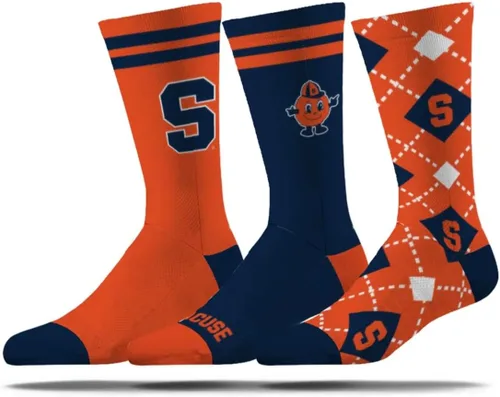 Vista 6 de Strideline Calcetines de vestir de la NCAA para hombre, colección Campus, paquete de 3, talla única