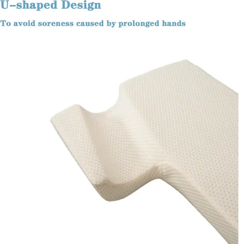 Vista 7 de JACKGOLD Almohada arqueada, almohada para parejas con rebote lento y espuma viscoelástica transpirable, almohada de sueño para parejas para manos