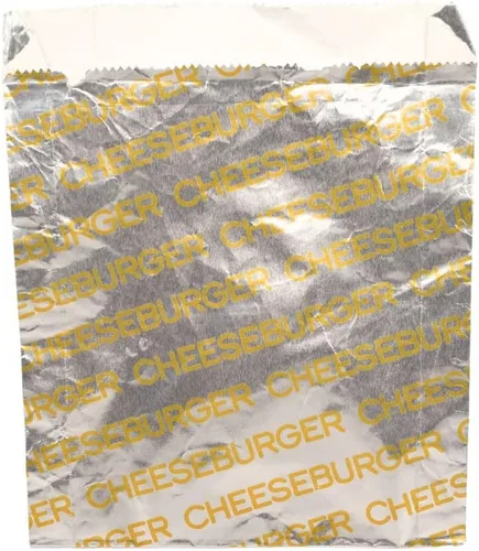 Vista 4 de Bolsas grandes de papel de aluminio para hamburguesa/hamburguesa con queso/sándwich, resistentes a la grasa, las mantiene calientes, color plateado