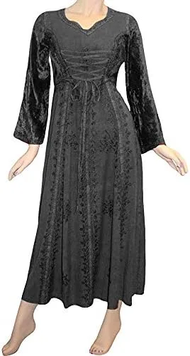 Vista 6 de 210Dr Agan Traders Renacimiento Gótico Corsé bordado vestido de terciopelo