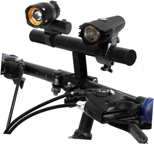 Vista 5 de KOMBIUDA 1 marco de extensión de manillar negro para soporte extensor de manillar de bicicleta para lámpara y antorcha, accesorio esencial