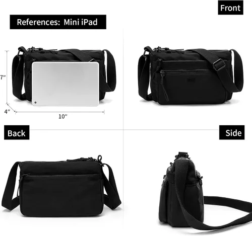 Vista 2 de ETidy Bolso de hombro casual de nailon para mujer, impermeable, ligero, bolso cruzado