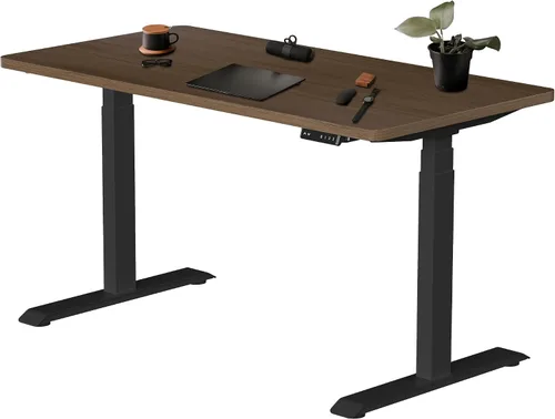 Vista 6 de Fromann Marco de escritorio eléctrico de doble motor, patas de 3 niveles, altura ajustable, con puertos USB A+ C, base de escritorio para el hogar