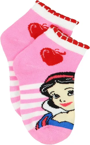 Vista 3 de Disney Princess Girls 6 pack Quarter Style Socks Set