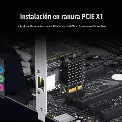 Vista 6 de GLOTRENDS LE8105 Tarjeta de red PCIe de 2.5 Gb, NIC Ethernet RJ45, perfil