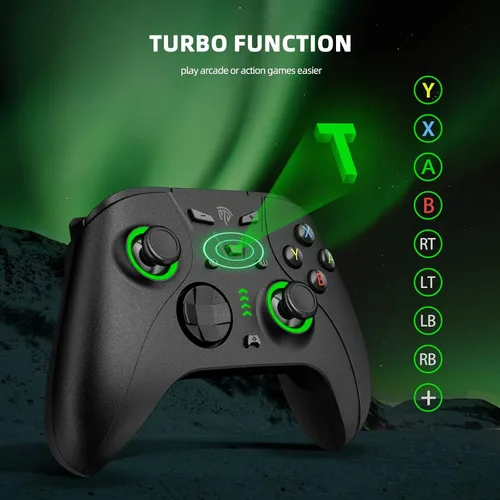 Vista 4 de EasySMX Switch Pro Controller para Nintendo SwitchSwitch LiteOLED controlador inalámbrico con botones programables doble vibración turbo luz LED
