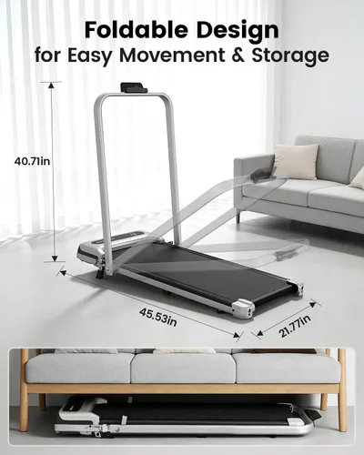 Vista 7 de Yagud Walking Pad, Walking Pad Treadmill for Home Office, Portable Under Desk Treadmill with Remote Control and LED Display, Walking Jogging Running