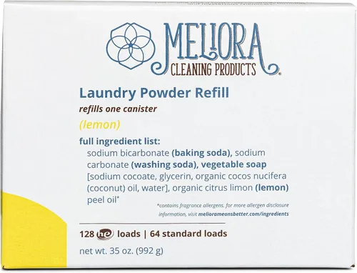 Vista 10 de Meliora Productos de limpieza Detergente en polvo para ropa (128 cargas HE), lavanda