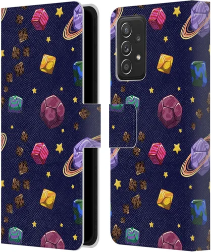 Vista 11 de Head Case Designs Officially Licensed Carla Morrow Colorful Space Dice Patterns Leather Wallet Case Compatible with Samsung Galaxy A53 5G (2022)