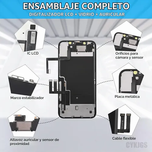 Vista 2 de para iPhone 11 Reemplazo de pantalla de 6.1 pulgadas con altavoz de oído y sensor de proximidad Pantalla LCD táctil 3D digitalizador Asamblea
