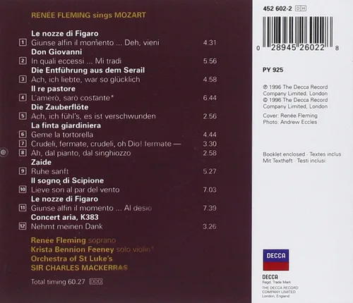 Vista 2 de Renée Fleming - Visions of Love ~ Mozart Arias / Mackerras