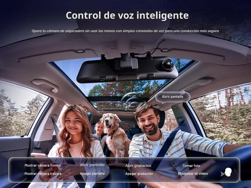 Vista 7 de Cámara de espejo retrovisor Pelsee S12 Pro con sensor STARVIS 2, cámara de espejo retrovisor WiFi de 5.8GHz, cámara frontal de 4K y trasera