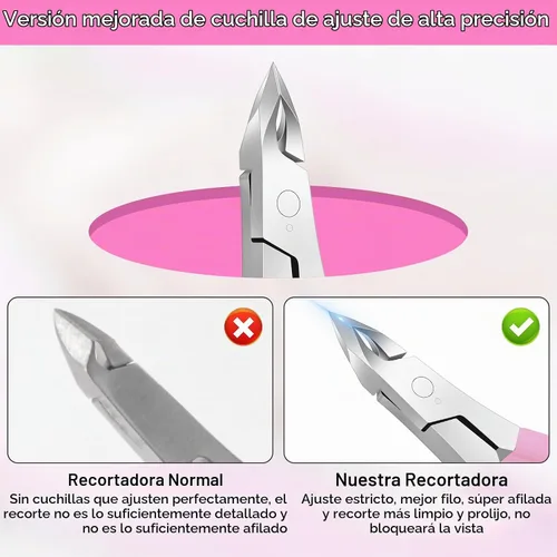 Vista 7 de Diesisa Cortadora de cutículas, mandíbula extremadamente afilada Rosa