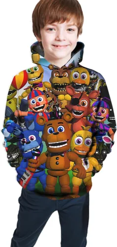 Vista 3 de Sudadera con capucha para niños y niñas con estampado 3D, sudaderas con capucha de anime