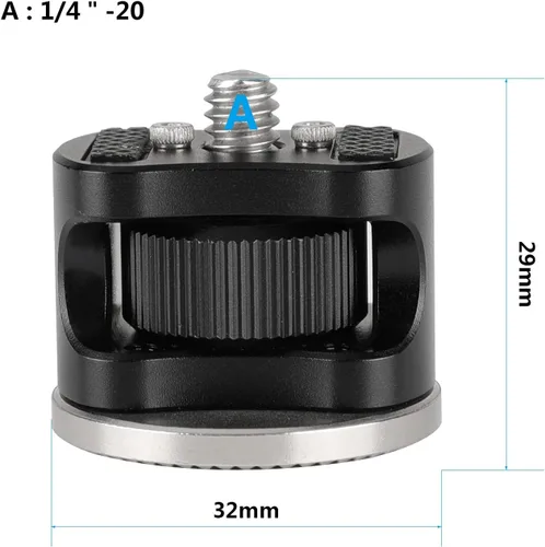 Vista 2 de CAMVATE Soporte de roseta M6 con tornillo de 1/4"-20 para monitores SmallHD serie 700