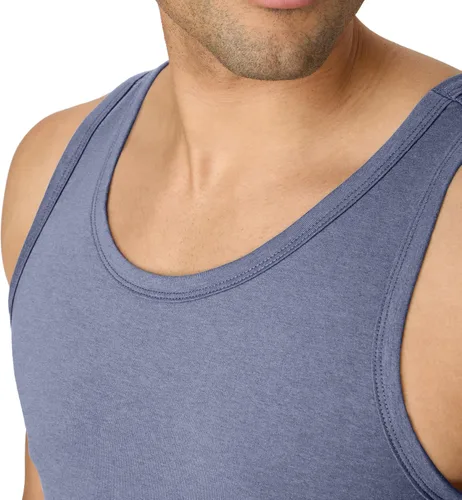 Vista 4 de Hanes Camiseta sin mangas Originals de mezcla triple para hombre, Camisetas sin mangas ligeras para hombre, Camiseta tipo tank sin mangas