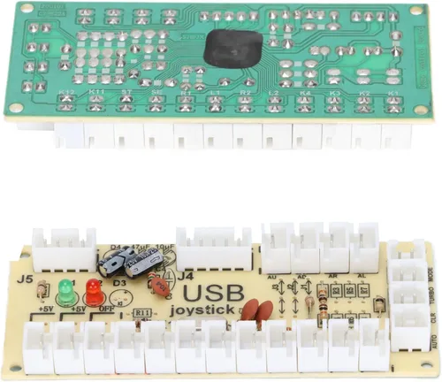 Vista 4 de QM070913 Controlador de juego arcade codificador USB módulo de retardo cero para PC para MAME para Raspberry Pi Retropie, codificador de PC USB