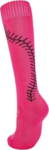 Vista 7 de American Trends Calcetines de sóftbol para niñas y adultos, calcetines de béisbol y sóftbol, calcetines deportivos con puntadas, para niñas jóvenes