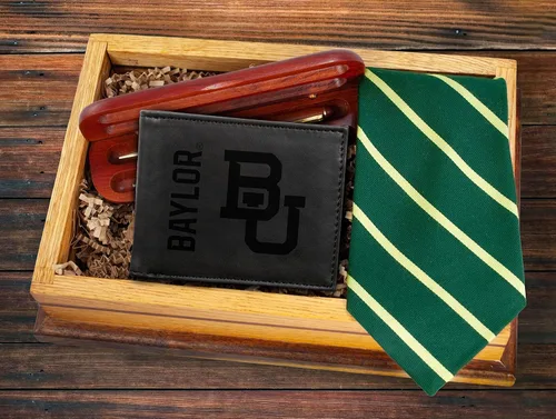 Vista 4 de Rico Industries Carteras grabadas con láser de los Baylor Bears de la NCAA, Negro -, Classic
