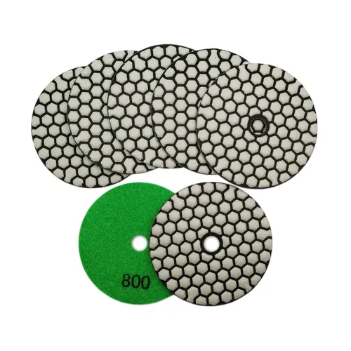 Vista 7 de SHDIATOOL Almohadillas de pulido de diamante seco de 4 pulgadas, grano 50, almohadillas de lijado de diamante, almohadillas de pulido para granito