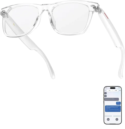 Vista 11 de Lentes inteligentes AI, lentes de sol Bluetooth multifuncionales para hombres y mujeres, dispositivo de traductor de 116 idiomas y acentos, filtro